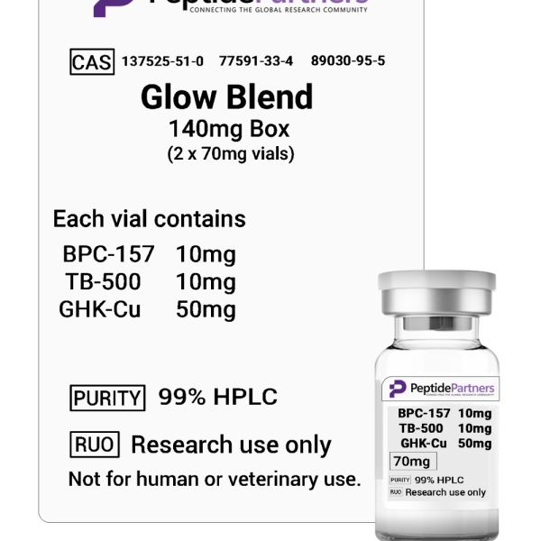 glow ghk-cu tb-500 bpc-157 dosage TB-500 (5mg) + BPC-157 (5mg) + KPV (10mg) + GHK-Cu (5mg) main image 1